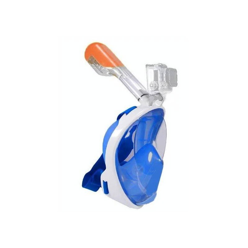 34.9 - Ολοπρόσωπη Μάσκα με Αναπνευστήρα και Βάση για Action Κάμερα Χρώματος Μπλε