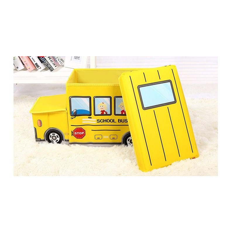 13.9 - Παιδικό Κάθισμα και Κουτί Αποθήκευσης Λεωφορείο Χρώματος Κίτρινο
