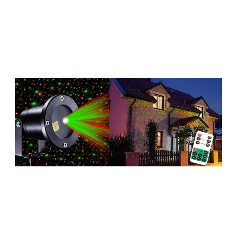 34.9 - Χριστουγεννιάτικος Προβολέας Laser με Τηλεχειρισμό Laser Light
