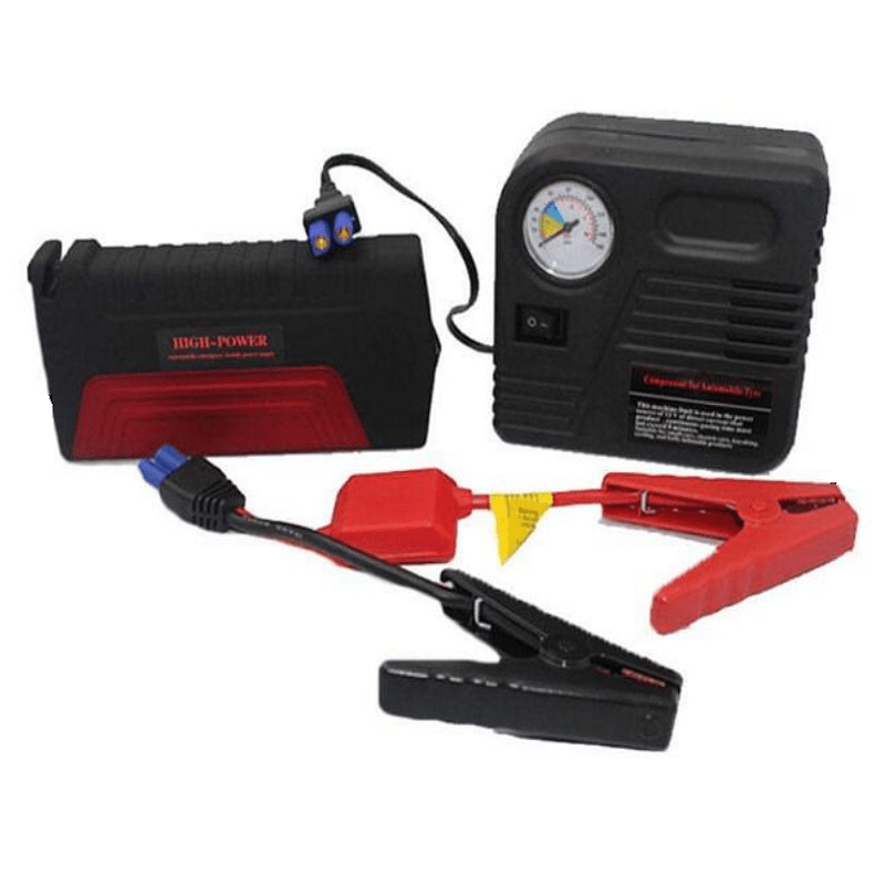 Σετ Εκτάκτου Ανάγκης με Εκκινητή Μπαταρίας Jump Starter, Powerbank USB και  Τρόμπα Αέρος Κομπρεσέρ - Είδη Αυτοκινήτου - Εργαλεία Αυτοκινήτου 