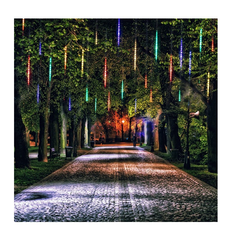 24.9 - Ηλιακός Διακοσμητικός Φωτισμός LED Βροχή - Πολύχρωμο