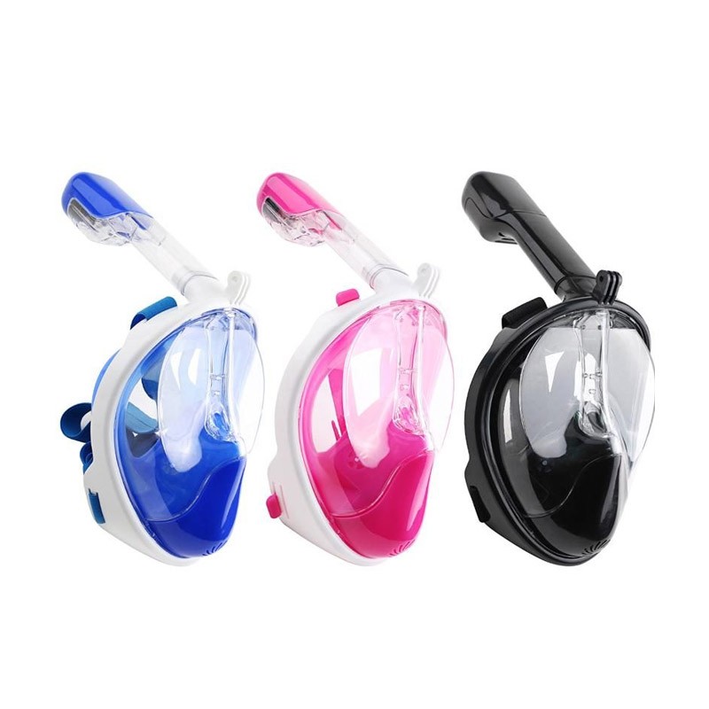 34.9 - Ολοπρόσωπη Μάσκα με Αναπνευστήρα και Βάση για Action Κάμερα Χρώματος Ροζ