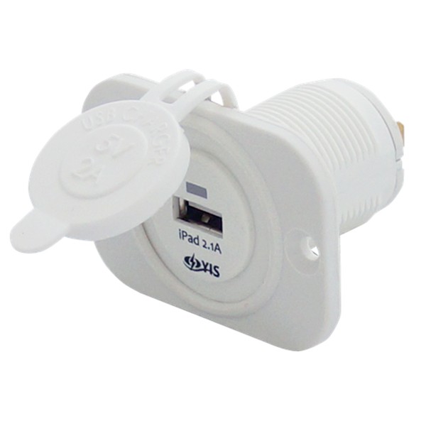 22.53 - Παροχή Ρεύματος Για USB Διπλή Χρώμα Λευκό