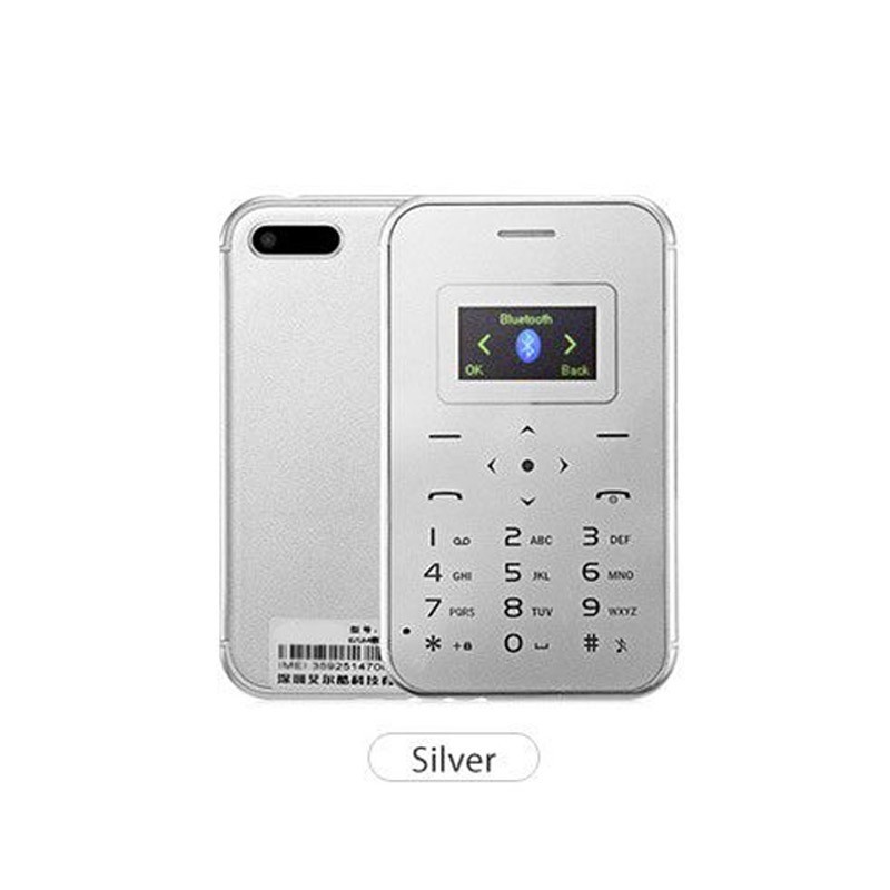 24.9 - Ultra Mini Κινητό Τηλέφωνο σε Μέγεθος Πιστωτικής Κάρτας X8 Χρώματος Ασημί