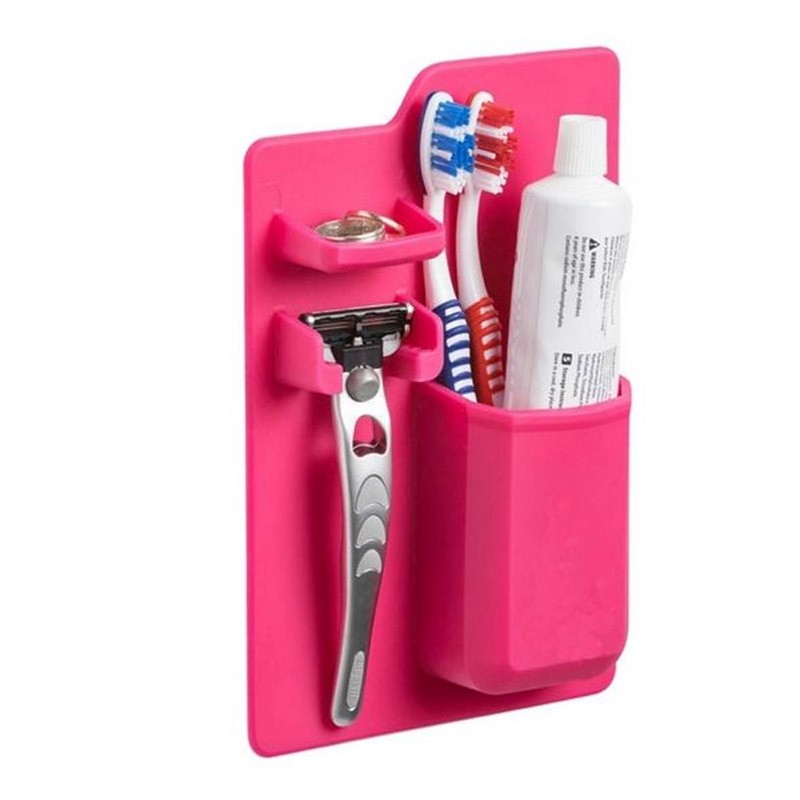 11.9 - Organizer Μπάνιου Χρώματος Ροζ Mighty Toothbrush Holder