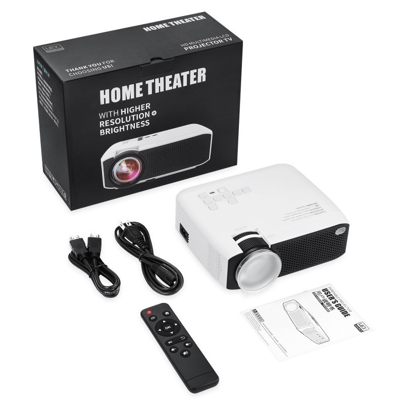 119.9 - Φορητός Προτζέκτορας Προβολής LED Home Theater HD με HDMI, VGA, USB, SD CARD