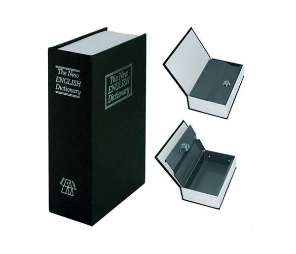 12.9 - Βιβλίο Χρηματοκιβώτιο Ασφαλείας με Κλειδί Χρώμα Μαύρο 180 x 115 x 55mm