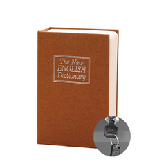 18.5 - Βιβλίο Χρηματοκιβώτιο Ασφαλείας με Κλειδί Χρώμα Ανοιχτό Καφέ - 240 x 155 x 55mm