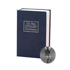 18.5 - Βιβλίο Χρηματοκιβώτιο Ασφαλείας με Κλειδί Χρώμα Μπλε - 240 x 155 x 55mm