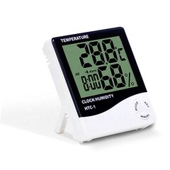 14.9 - Ρολόι Θερμόμετρο-Υγρόμετρο με Μεγάλη Οθόνη LCD και Ξυπνητήρι