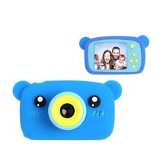 29.9 - Μίνι Ψηφιακή Παιδική Φωτογραφική Μηχανή με Ελληνικό Μενού Γαλάζιο Αρκουδάκι