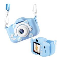 29.9 - Μίνι Ψηφιακή Παιδική Φωτογραφική Μηχανή με Ελληνικό Μενού Γαλάζιο