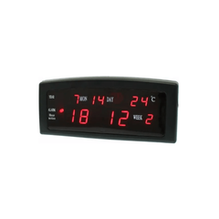24.9 - Ηλεκτρικό Επιτραπέζιο Ψηφιακό Ρολόι LED με Ένδειξη Ημερομηνίας και Θερμοκρασίας
