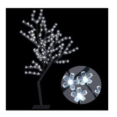 49.9 - Διακοσμητικό Μεταλλικό Δέντρο με 96 LED Λαμπάκια σε Λευκό Ψυχρό Χρώμα  75cm
