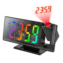 24.9 - Ψηφιακό Ρολόι Προτζέκτορας με Μεγάλη Οθόνη Καθρέφτη και Πολύχρωμα Νούμερα