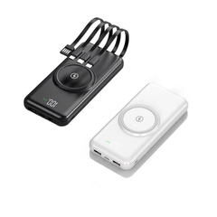 39.9 - ​ Powerbank Aσύρματης Φόρτισης και με Ενσωματωμένα Βύσματα 18.000mAh