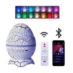 34.9 - Φωτιστικό Αυγό Δεινόσαυρου με Ηχείο Bluetooth και Προτζέκτορας Αστεριών