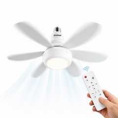 28.9 - Ανεμιστήρας Οροφής και Λάμπα LED 40W με Τηλεχειριστήριο 2 Σε 1