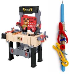 49.9 - Παιχνιδολαμπάδα Παιδικός Πάγκος Εργαλείων 2 σε 1και Λαμπάδα Χειροποίητη