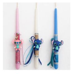 13.9 - Χειροποίητη Παιδική Πασχάλινη Λαμπάδα Stitch 35cm