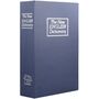 24.9 - Μεταλλικό Βιβλίο Χρηματοκιβώτιο Ασφαλείας με Κλειδί Χρώμα Μπλε - 265 x 200 x 65mm