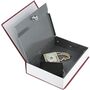 24.9 - Μεταλλικό Βιβλίο Χρηματοκιβώτιο Ασφαλείας με Κλειδί Χρώμα Μπορντώ  -265 x 200 x 65mm