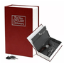 18.5 - Μεταλλικό Βιβλίο Χρηματοκιβώτιο Ασφαλείας με Κλειδί Χρώμα Μπορντώ - 240 x 155 x 55mm
