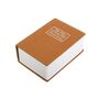 18.5 - Μεταλλικό Βιβλίο Χρηματοκιβώτιο Ασφαλείας με Κλειδί Χρώμα Ανοιχτό Καφέ - 240 x 155 x 55mm