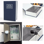 12.9 - Βιβλίο Χρηματοκιβώτιο Ασφαλείας με Κλειδί Χρώμα Μπλέ 180 x 115 x 55mm