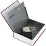 12.9 - Μεταλλικό Βιβλίο Χρηματοκιβώτιο Ασφαλείας με Κλειδί Χρώμα Μπορντώ 180 x 115 x 55mm