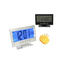 12.9 - Ψηφιακό Ρολόι - Ξυπνητήρι με Αισθητήρα Ηχου, LCD Οθόνη & Ένδειξη Θερμοκρασίας