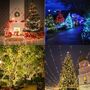 19.9 - Επεκτεινόμενα Χριστουγεννιάτικα Αδιάβροχα Λαμπάκια Ρεύματος 30m 300 LED με Διάφανο Καλώδιο Χρώματος Λευκό Θερμό