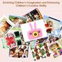 29.9 - Μίνι Ψηφιακή Παιδική Φωτογραφική Μηχανή με Ελληνικό Μενού Ροζ Λαγουδάκι