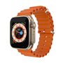 39.9 - Smart Watch με Μοντέρνο Σχεδιασμό, Ελληνικό Μενού και Λουράκι Σιλικόνης-Πορτοκαλί