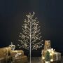 59.9 - Διακοσμητικό Φωτιζόμενο Μεταλλικό Δέντρο 150cm με Λευκά Κλαδιά και Λευκό Θερμό Φωτισμό