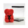 22.9 - Αρκουδάκι απο Τεχνητά Τριαντάφυλλα σε Κουτί 25cm Κόκκινο