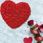 39.9 - Μεγάλη Καρδιά απο Τεχνητά Τριαντάφυλλα σε Κουτί 30cm