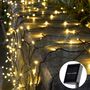 26.9 - Ηλιακά Λαμπάκια 300 LED Εξωτερικού Χώρου Λευκό Θερμό με Τηλεχειρηστήριο και Καλώδιο Φόρτησης